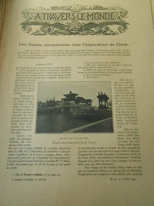 Les Dames européennes chez l'impératrice de Chine Gravure Article 1903 - Bild 1 von 2