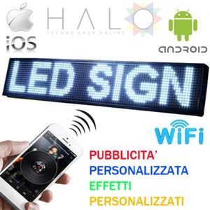 INSEGNA LUMINOSA LED WIFI SCRITTA PERSONALIZZATA SCORREVOLE PUBBLICITARIA - Foto 1 di 1