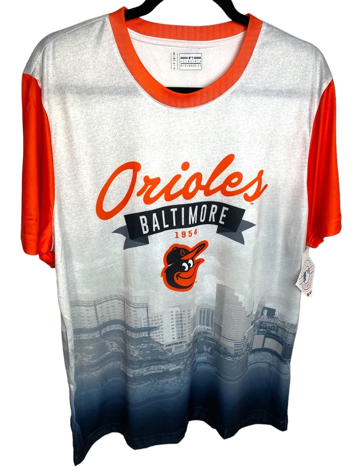 Baltimore ORIOLES Béisbol ⚾️Estadio Atlético Oficial MLB 🏟 Camisa Para Hombre LG NUEVO Foto 1 de 4
