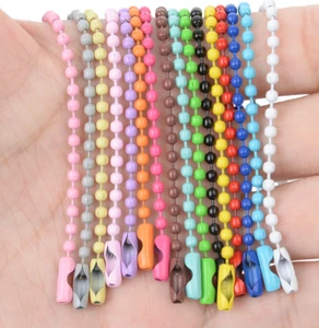 20pcs Colorful Ball Bead Chains Key Chain Connector Bracelet Jewelry Accessorise - Picture 1 of 24
