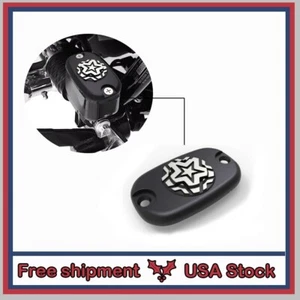 Rear Master Cylinder Cover Fit H-D 2006-17 DYNA Moving Star Contrast Cut - Picture 1 of 7
