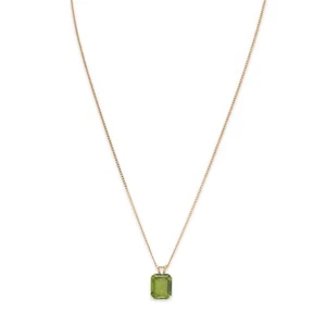 COLLAR COLGANTE VINTAGE ORO AMARILLO 14K 4.5CT ESPINELA SINTÉTICA CORTE PASO 16" - Imagen 1 de 7