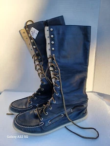 Sperry Top Sider womens tall lace up boots size 8m - Picture 1 of 16