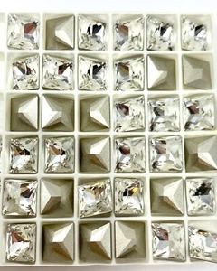 2 piezas de diamantes de imitación cuadrados de princesa Swarovski 4447 cristal 10 mm - Imagen 1 de 2