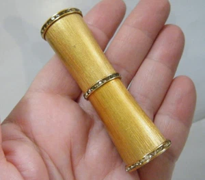 Vintage Revlon Futurama Van Cleef & Arpels Gold Lipstick Case # 591 Rhinestones - Picture 1 of 11