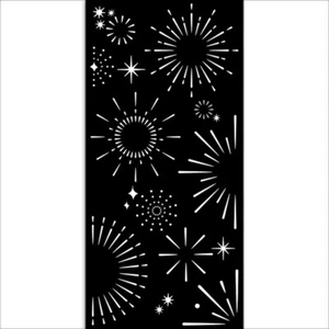 Stamperia OH LA LA - PLANTILLA - ESTRELLAS - 12CM X 25CM, fuegos artificiales - Imagen 1 de 2