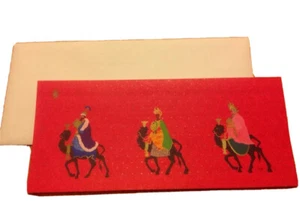 1963 Mrs. President John F. Kennedy Viaje de los Reyes Magos Tarjeta de Navidad Jackie - Imagen 1 de 3