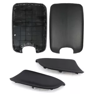 Black Armrest Console Lid + Door Panel Arm Rest Fit 2008-12 Honda Accord W/ BASE - Picture 1 of 12