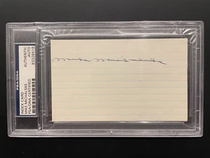 Mike Michalske Signed Index Card Football HOF Green Bay Packers PSA/DNA Auth - Picture 1 of 4