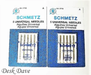 1O Nuevas Agujas para Máquina de Coser con Cardado Universal SCHMETZ, Talla 90/14, C705H-14 - Imagen 1 de 1