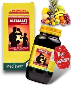 Medisynth Alfamalt Forte Syrup Weight Gain IMPROVES IMMUNITY & STRENGTH (450gm) - Picture 1 of 3