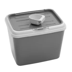 Paws & Claw 52.5x43cm 60L W/Scoop Pet Dry Food Storer Bin Storage Container Grey - Picture 1 of 5