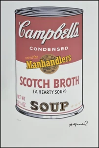 ANDY WARHOL * Campbells Scotch Broth Soup * signed lithograph * limited # 55/100 - Bild 1 von 12