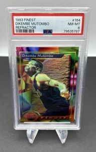 1993-94 Topps Finest Dikembe Mutombo REFRACTOR #164 Nuggets PSA 8 NM-MT - Picture 1 of 6