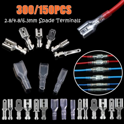 300x Crimp Connectors Assortment Spade Male Female Terminal Electrical Wire Kit - Image 1 of 4