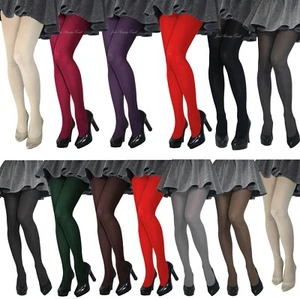 Opaque Tights 100 Denier Microfiber Fiore Olga size S-XL Winter Pantyhose - Picture 1 of 18