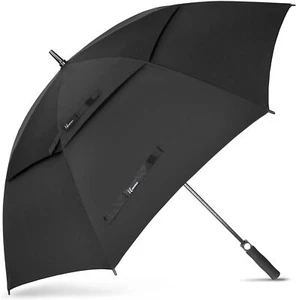 NINEMAX Large Golf Automatic Open Umbrella Windproof Strong 54 Inch Double Canop - Picture 1 of 7