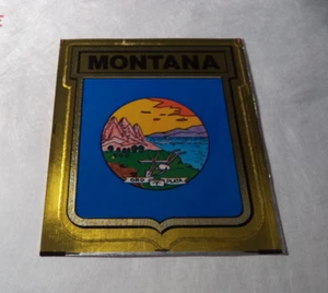 1972 Montana Aufkleber Staatsflagge Medaillon Vintage Golf Öl 3" x 4" Premium - Bild 1 von 2