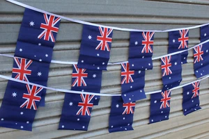 3M Australia Flags Australian Small String Flag Banner Party Decor 10 Flags - Picture 1 of 3