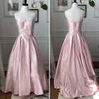 Brooklyn & Bailey Camille Ballet Pink Satin Strapless Prom Gown Formal Dress 10