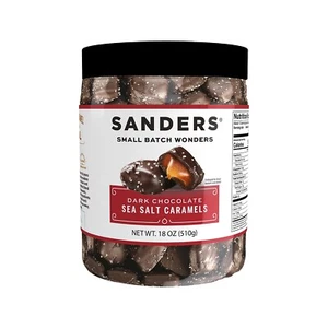 Sanders Small Batch Wonders Dark Chocolate Sea Salt Caramels 18 Oz. (30987) - Picture 1 of 6