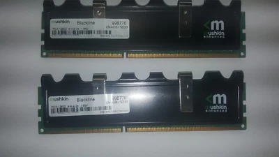 MUSHKIN 8GB Kit (2 x 4GB) PC3-12800 DDR3-1600,  BLACKLINE 998776 - Image 1 of 3
