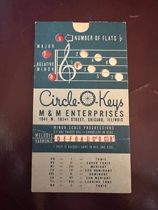 Vintage M & M Enterprises Chicago Teaching Number Of Flats Sharps Circle OKeys💗 - Picture 1 of 4