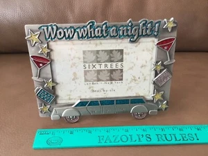 Party Photo Picture Frame ~ Limo Car ~ Wow What A Night ~Holds 4”x6” Photo - Picture 1 of 10