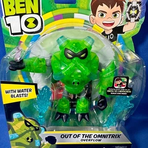 New Ben 10 - OUT OF THE OMNITRIX OVERFLOW - 5" Action Figure WATER BLASTS 2019 - Picture 1 of 6