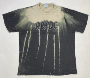ACDC Back In Black 2007Graphic T-shirt Men Large Tie Dye Short Sleeve Music - Picture 1 of 8