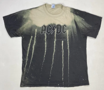 ACDC Back In Black 2007Graphic T-shirt Men Large Tie Dye Short Sleeve Music - Image 1 of 4