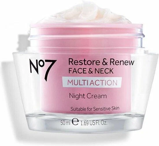 No7 Restore and Renew Face and Neck Multi Action Night Cream - 50ml