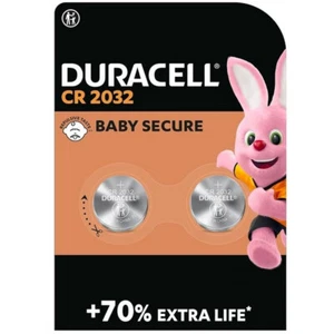 2 Pile CR 2032 DURACELL +70% Batteria Bottone Pila Litio Batterie Lithium CR2032 - Foto 1 di 3