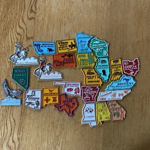 Lot 24 Vintage 1980s Rubber Magnets Souvenir United States Magnetic Collectables - Picture 1 of 12