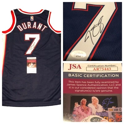 Kevin Durant Signed Autographed Brooklyn Nets City Edition Jersey L JSA COA NBA - Image 1 of 4