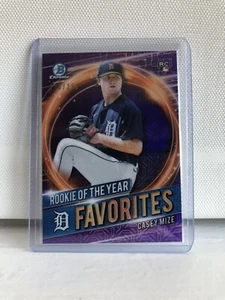 2021 Bowman Mega Box Chrome Casey Mize Rookie of the Year Purple 135/250 PWE - Bild 1 von 2