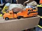 vintage Tonka 1961 orange loboy truck & mighty Dozer No 146 - repainted toy