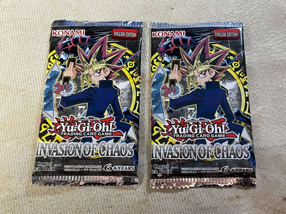 遊戯王 INVASION OF CHAOS 旧アジア版 1st 未開封 1パック Yu-Gi-Oh! TCG Invasion of Chaos Sealed Collectible Card Game Packs