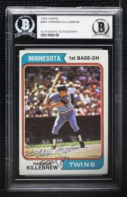 BAS 1974 Topps Harmon Killebrew #400 BGS Authentic Auto HOF - Image 1 of 2