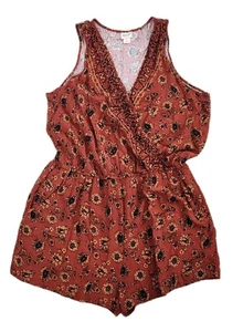 Mossimo Romper XXL Sun Flowers V Neck Shorts Jumpsuit 2x Plus Size - Picture 1 of 9