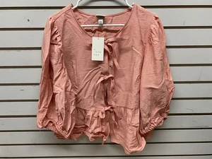 Damenbluse mit Ellbogenärmeln und Schößchen zum Binden vorne - ein neuer Tag - Bild 1 von 4