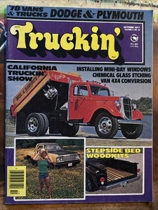 1977 TRUCKIN' Magazine Hot Rod & Custom Trucks w/ Articles, Photos & Cool Ads - Imagen 1 de 6