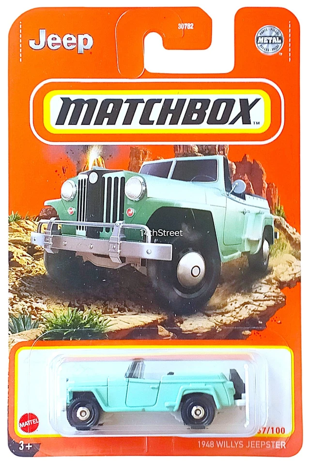2021 Matchbox Off-Road #67/100 - 1948 Willys Jeepster - long card - Image 1 of 1