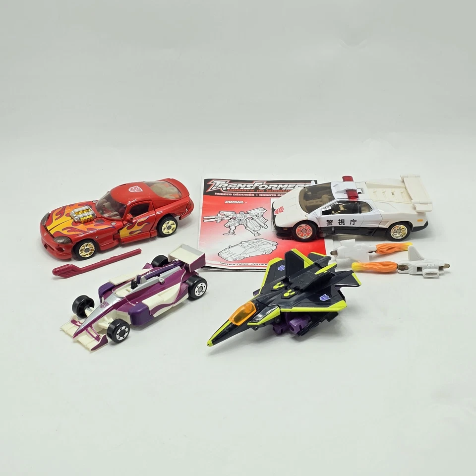 Transformers RID Lot Of 4 Prowl Sideburn Skid-z Windsheer Near Complete - Image 1 of 4