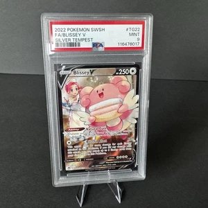2022 POKEMON SWORD & SHIELD SILVER TEMPEST #TG22 FULL ART/BLISSEY V PSA 9 - Picture 1 of 2