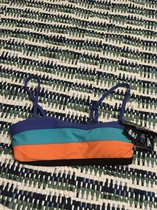 Speedo Women's Bra Bikini Swimsuit Top UPF 50+ Size M Color: Black/Multi Color - Picture 1 of 5