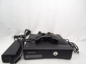 Microsoft Xbox 360 S Slim 250GB Hard Drive Console System Bundle Tested Working - Picture 1 of 12