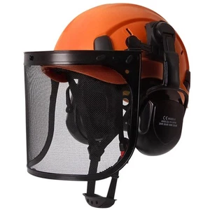 Kettensäge Schutzhelm Forst Schutzhelm mit Visierbrille und Gehörschutz - Bild 1 von 9