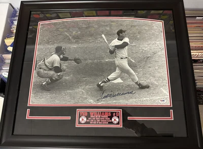 Ted Williams Autographed 16x20 Framed Boston Red Sox PSA/DNA HOF - Image 1 of 4