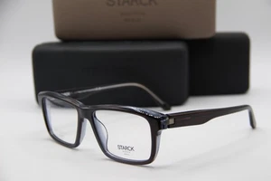 NEW STARCK EYES SH 3087 0003 BLACK GREY AUTHENTIC EYEGLASSES W/CASE 57-16 - Picture 1 of 6